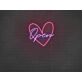Heart Open Neon Sign for Romantic and Welcoming Spaces