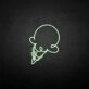 Ice cream3' neon sign