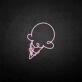Ice cream3' neon sign