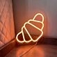 Croissant Neon Sign for Bakeries and Dining Areas