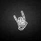 Skeleton hand' neon sign