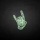 Skeleton hand' neon sign