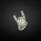 Skeleton hand' neon sign