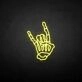 Skeleton hand' neon sign