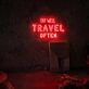 Eat Well Travel Often Neon Sign for Travel Enthusiasts and Food Lovers