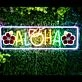 Aloha Cocktail Bar Neon Sign for Tropical and Fun Spaces