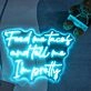 Feed Me Tacos And Tell Me I'm Pretty Neon Sign for Dining Areas and Fun Spaces