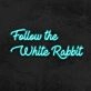 Follow The White Rabbit Neon Sign for Whimsical and Curious Spaces