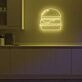 Gold Burger Neon Sign MNE11065 for Food Lovers and Dining Areas