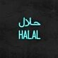 Halal Neon Sign for Cultural and Religious Spaces