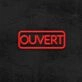 Ouvert Neon Sign for French-speaking Businesses