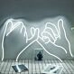 Pinky Finger Promise Neon Sign for Friendship and Positive Spaces