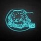 Teddy dog' neon sign