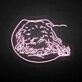 Teddy dog' neon sign