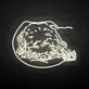 Teddy dog' neon sign