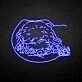 Teddy dog' neon sign