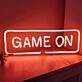 'Play on' neon sign
