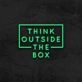 Think Outside The Box Neon Sign v2 for Inspirational and Creative Spaces