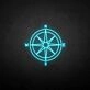 'Compass' neon sign