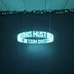 This Must Be The Place Circular Neon Sign for Modern Living Rooms