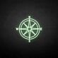 'Compass' neon sign