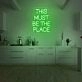 This Must Be The Place Neon Quotes Party V3 Neon Sign for Fun Spaces