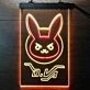 Overwatch Dva Bunny Dual LED Neon Sign for Gaming Fans
