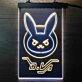 Overwatch Dva Bunny Dual LED Neon Sign for Gaming Fans