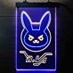 Overwatch Dva Bunny Dual LED Neon Sign for Gaming Fans