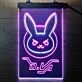 Overwatch Dva Bunny Dual LED Neon Sign for Gaming Fans