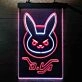 Overwatch Dva Bunny Dual LED Neon Sign for Gaming Fans