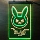 Overwatch Dva Bunny Dual LED Neon Sign for Gaming Fans