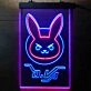 Overwatch Dva Bunny Dual LED Neon Sign for Gaming Fans