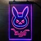 Overwatch Dva Bunny Dual LED Neon Sign for Gaming Fans