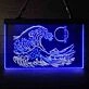 The Great Wave Off Kanagawa Japan Dual LED Neon Sign for Artistic and Cultural Spaces