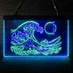 The Great Wave Off Kanagawa Japan Dual LED Neon Sign for Artistic and Cultural Spaces