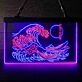 The Great Wave Off Kanagawa Japan Dual LED Neon Sign for Artistic and Cultural Spaces