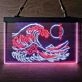 The Great Wave Off Kanagawa Japan Dual LED Neon Sign for Artistic and Cultural Spaces