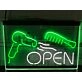 Barber Open Hair Cut Salon Dual LED Neon Sign for Barber Shops