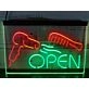 Barber Open Hair Cut Salon Dual LED Neon Sign for Barber Shops