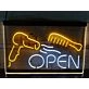 Barber Open Hair Cut Salon Dual LED Neon Sign for Barber Shops
