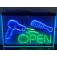 Barber Open Hair Cut Salon Dual LED Neon Sign for Barber Shops