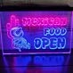 OPEN Mexican Food Cactus Dual LED Neon Sign for Restaurants