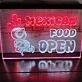 OPEN Mexican Food Cactus Dual LED Neon Sign for Restaurants