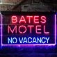 Bates Motel No Vacancy Halloween Dual LED Neon Sign for Halloween and Fun Spaces