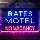 Bates Motel No Vacancy Halloween Dual LED Neon Sign for Halloween and Fun Spaces
