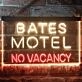 Bates Motel No Vacancy Halloween Dual LED Neon Sign for Halloween and Fun Spaces