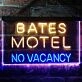 Bates Motel No Vacancy Halloween Dual LED Neon Sign for Halloween and Fun Spaces