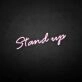 'Get up' neon sign