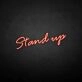 'Get up' neon sign